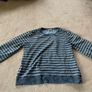 Jane and Delancey Blue and White Striped Long Sleeve Top